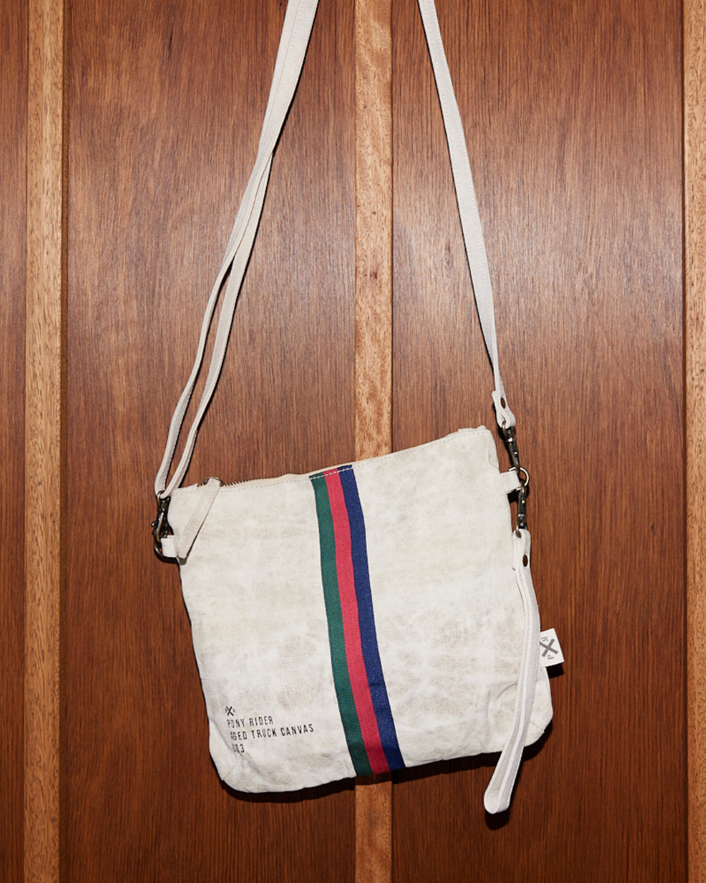 Escapee Clutch Bag / Natural Stripe/ Pony Rider
