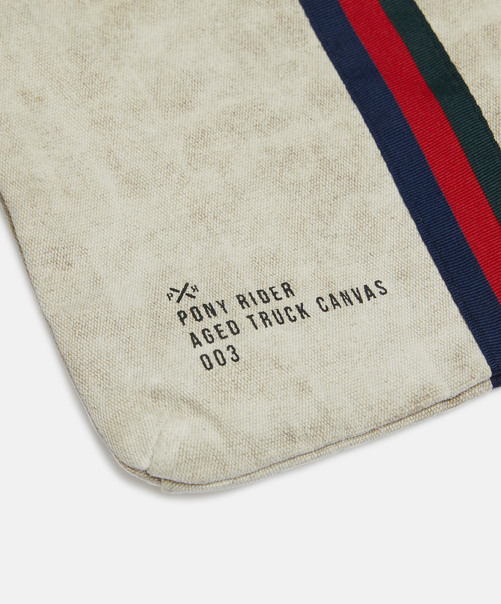 Escapee Clutch Bag / Natural Stripe/ Pony Rider