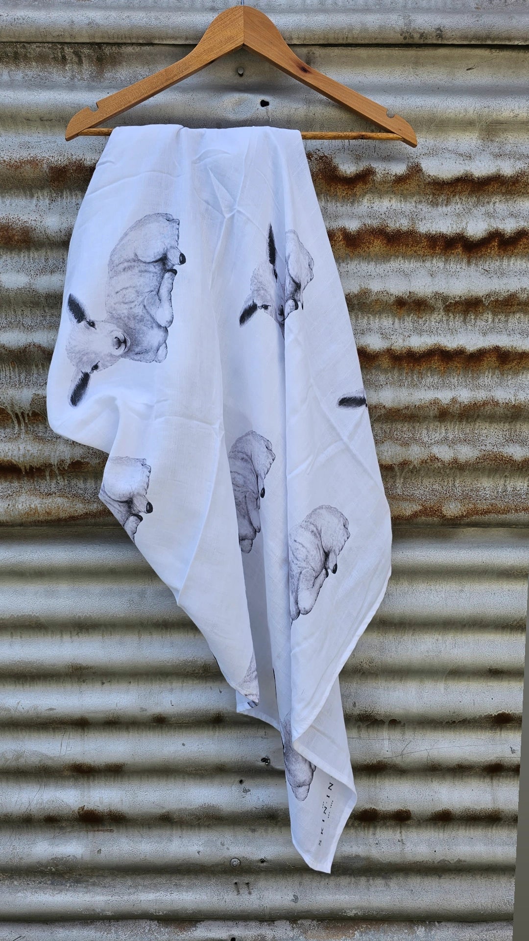 Lamb Muslin Baby Wrap