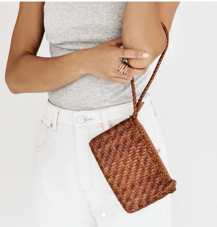 Shore Woven Pouch / Mahogany