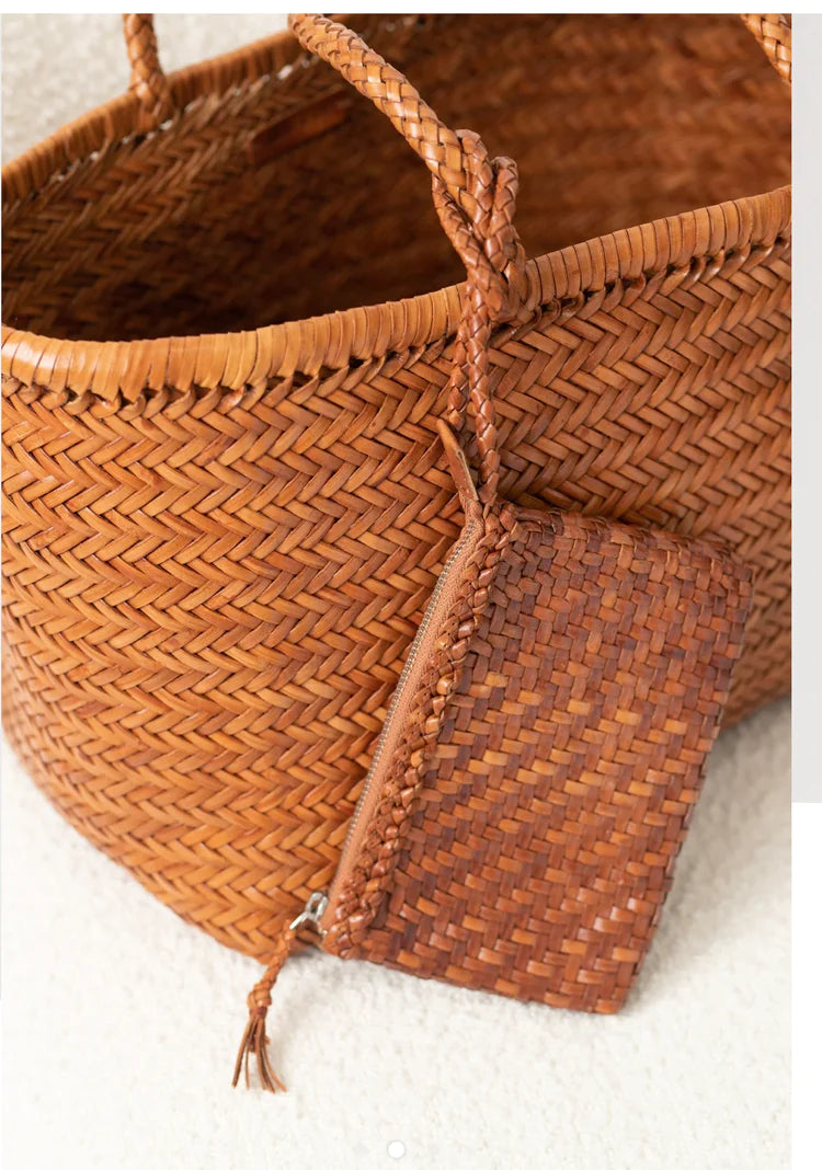 Shore Woven Pouch / Mahogany