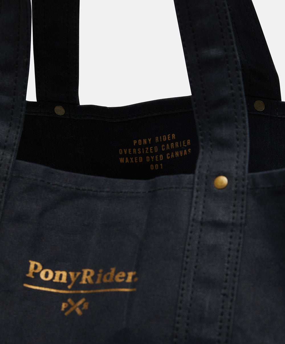 Market Canvas Tote Bag / Black / Pony Rider