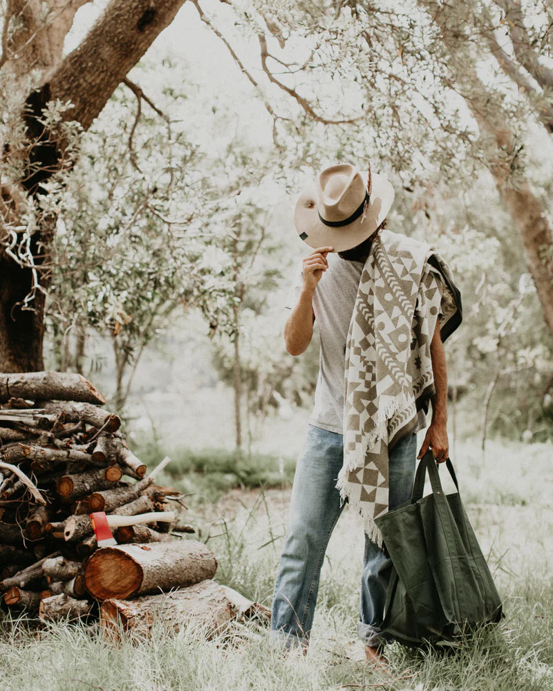 Market Carry All Canvas Tote Bag / Duffle Green / Pony Rider