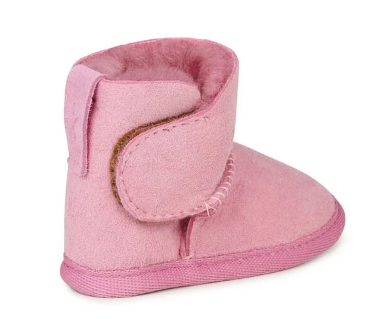 Platinum Baby Booties / Orchid Pink