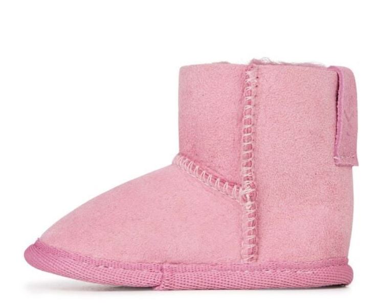 Platinum Baby Booties / Orchid Pink