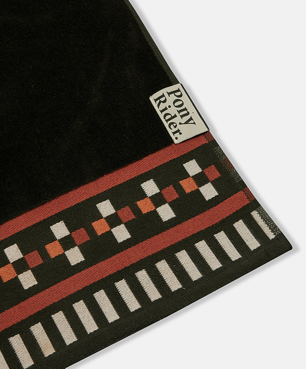 Mt Kozzy Large Beach Towel / Duffle Green / Pony Rider