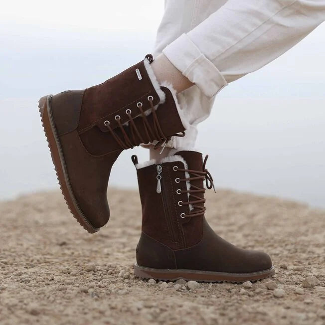 Agnes / Sheepskin Lined Boot / Oak