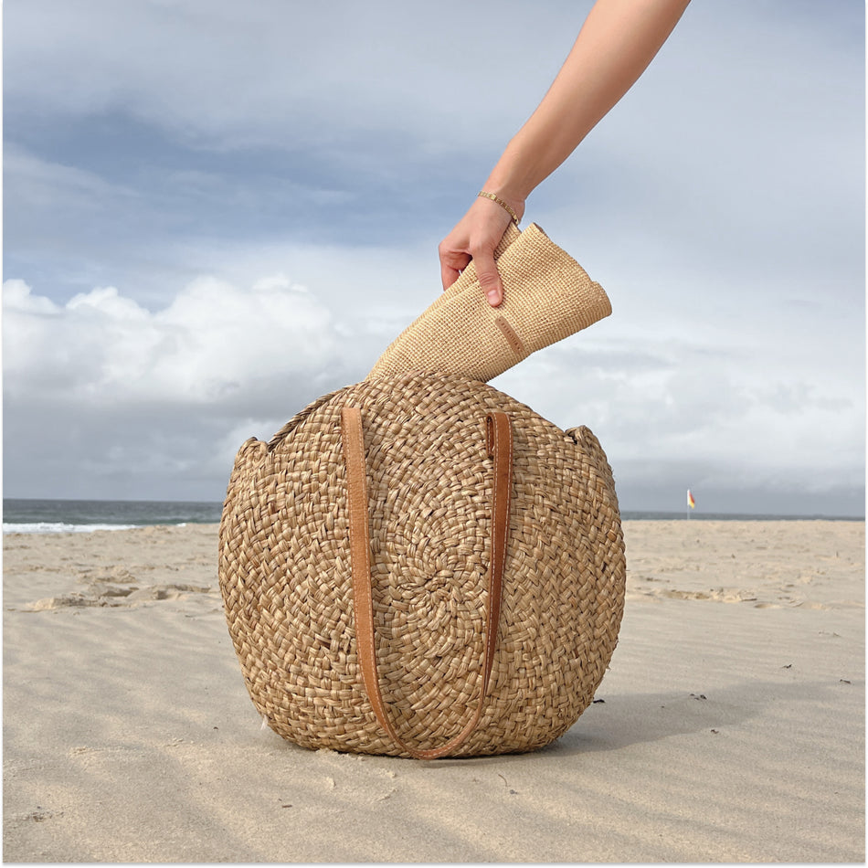 Sunny Crushable Straw Bucket Hat / Sand / Will & Bear