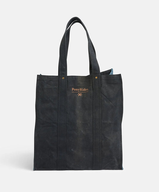 Market Canvas Tote Bag / Blue Graphite / Pony Rider