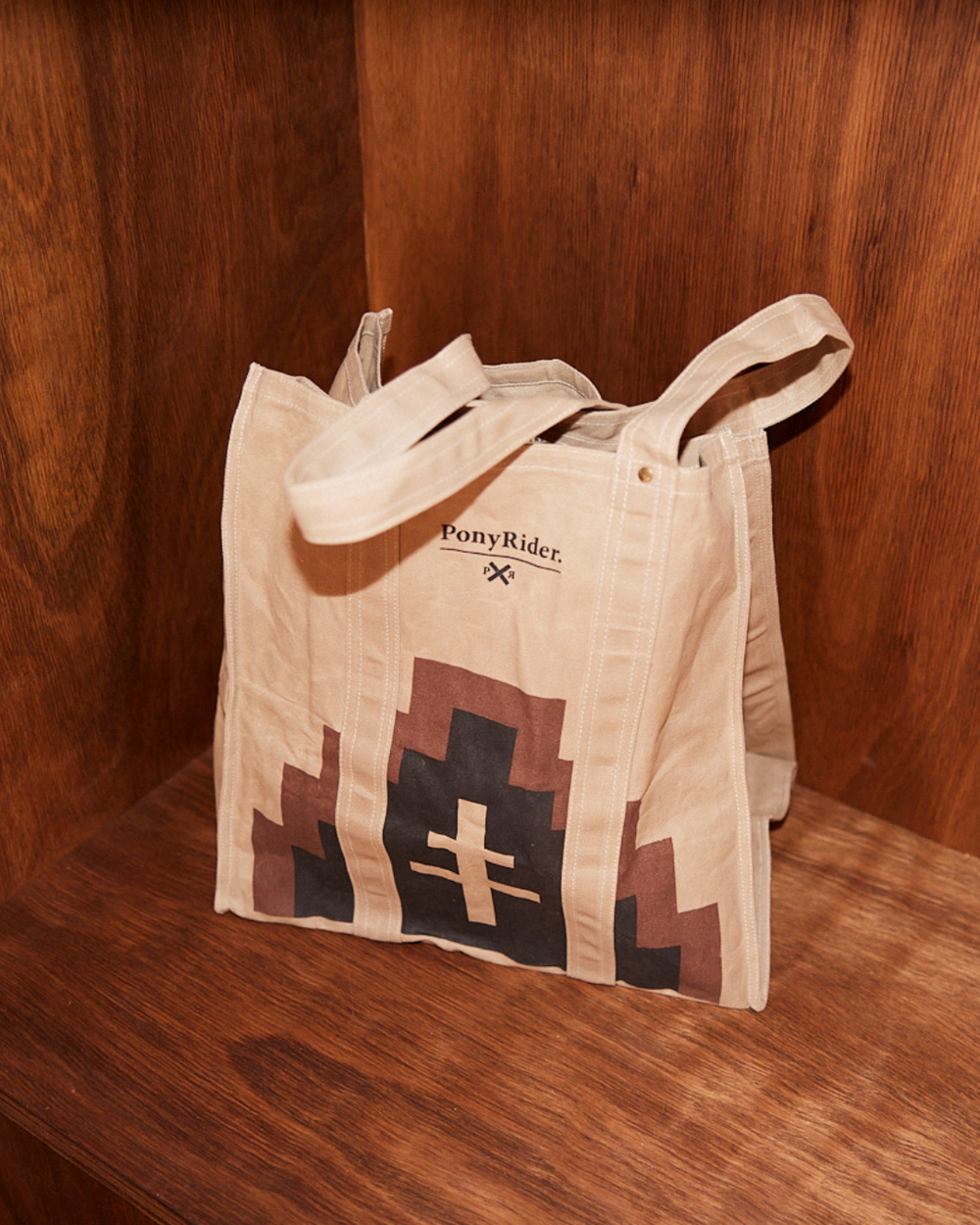 Market Canvas Tote Bag / Mountain / Pony Rider