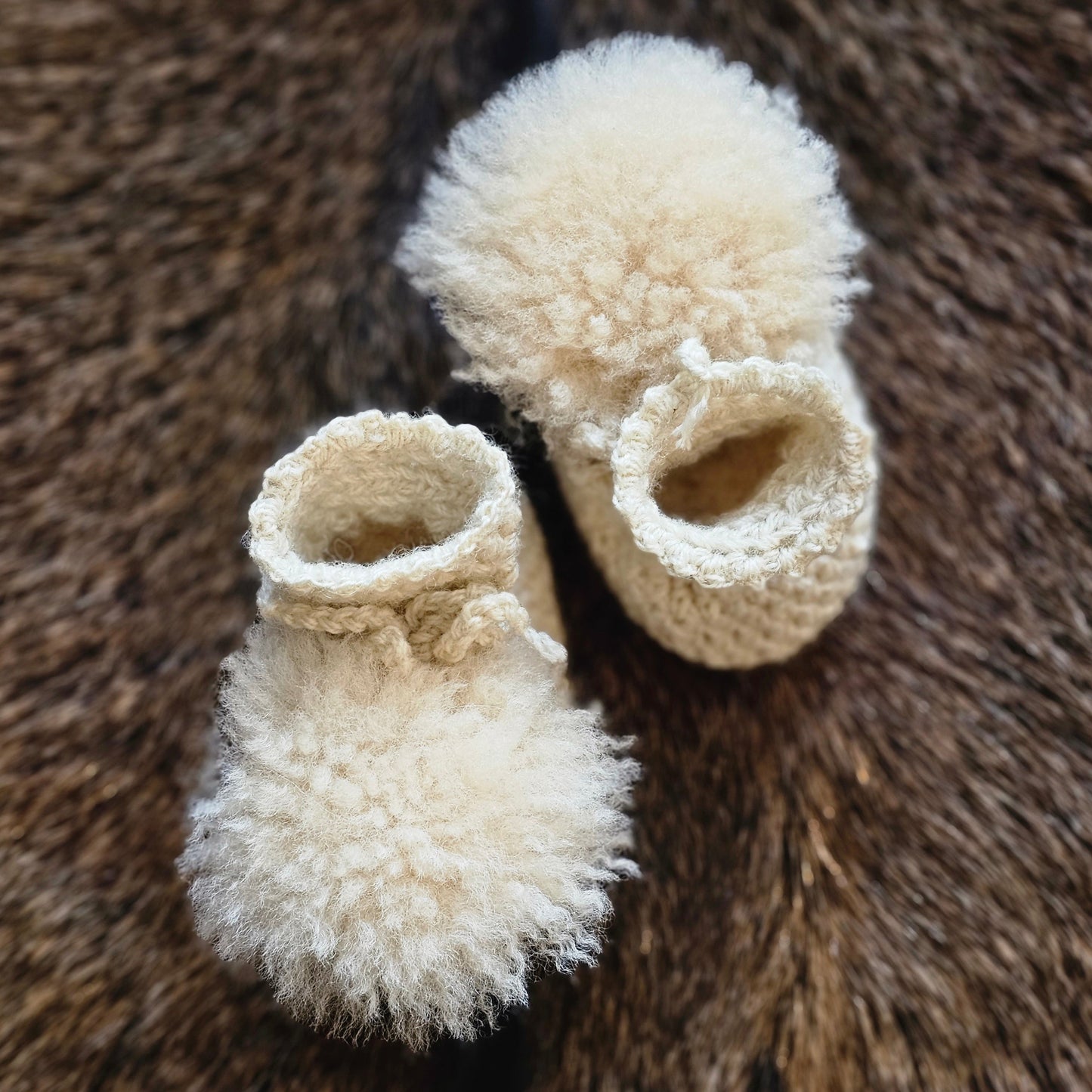 Handmade Woolly Baby Booties
