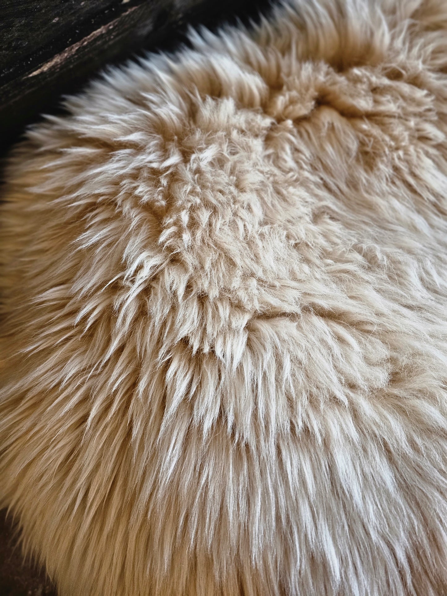 Merino Long Wool Sheepskin Rug / Cream