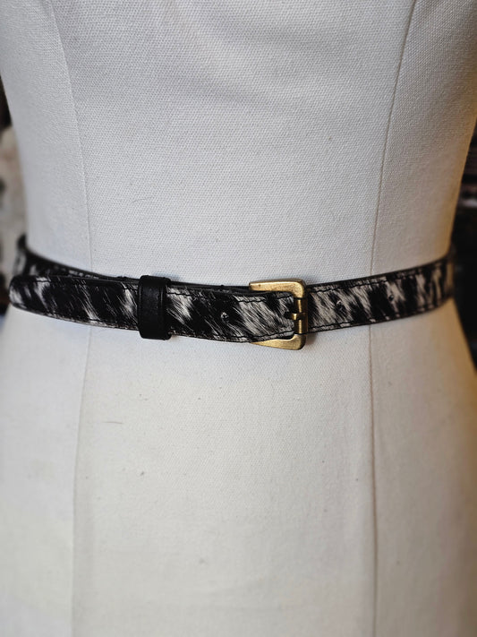 Thin Cowhide Belt / Black