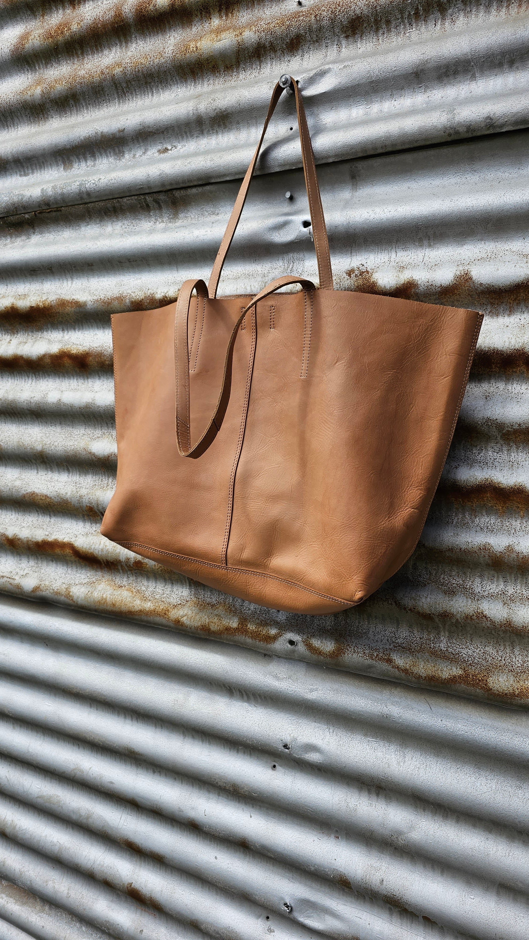 Large tan bag sale