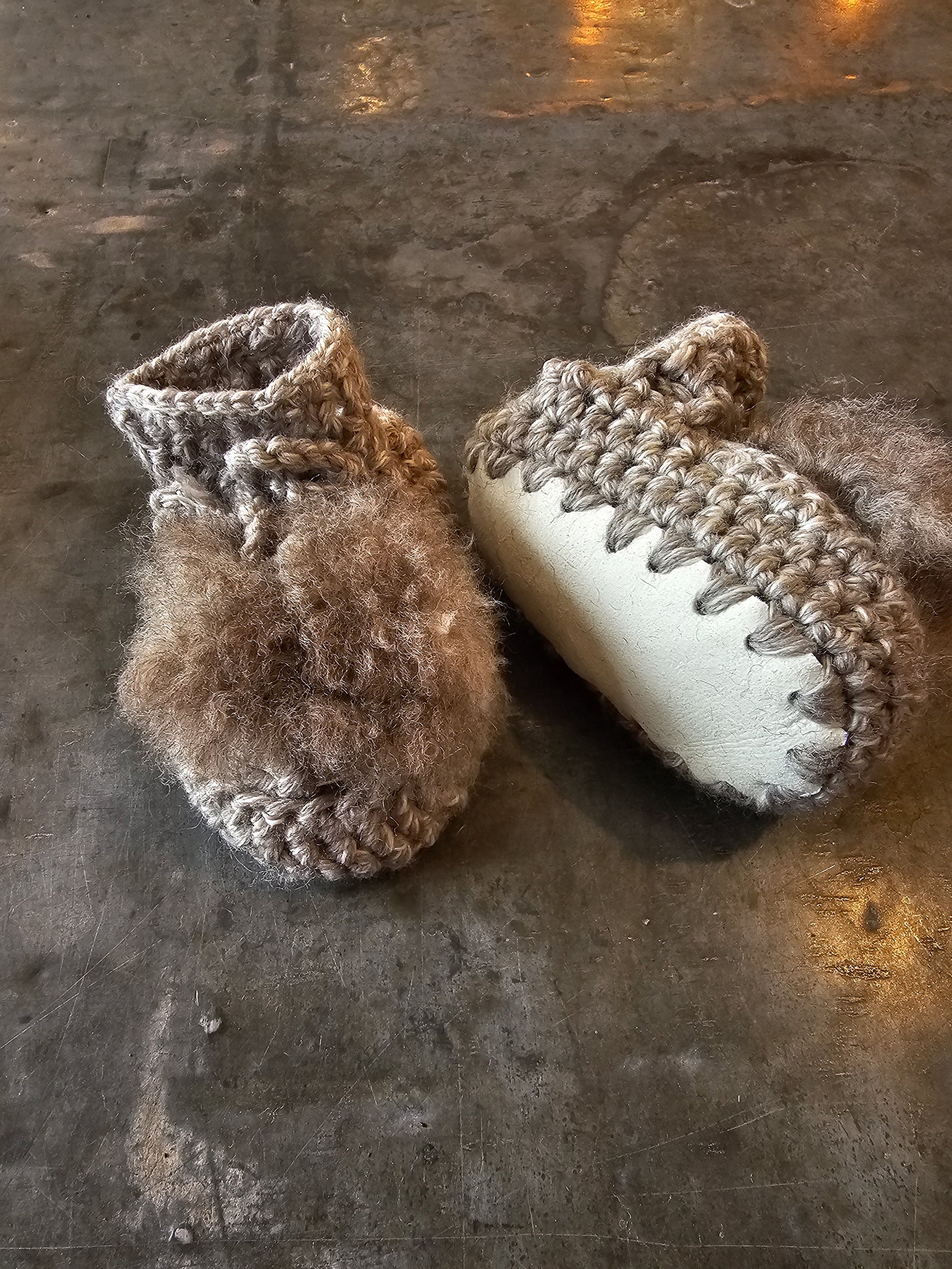 Handmade Woolly Baby Booties