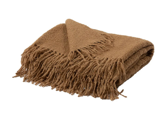 Alpaca Boucle Throw / Toffee