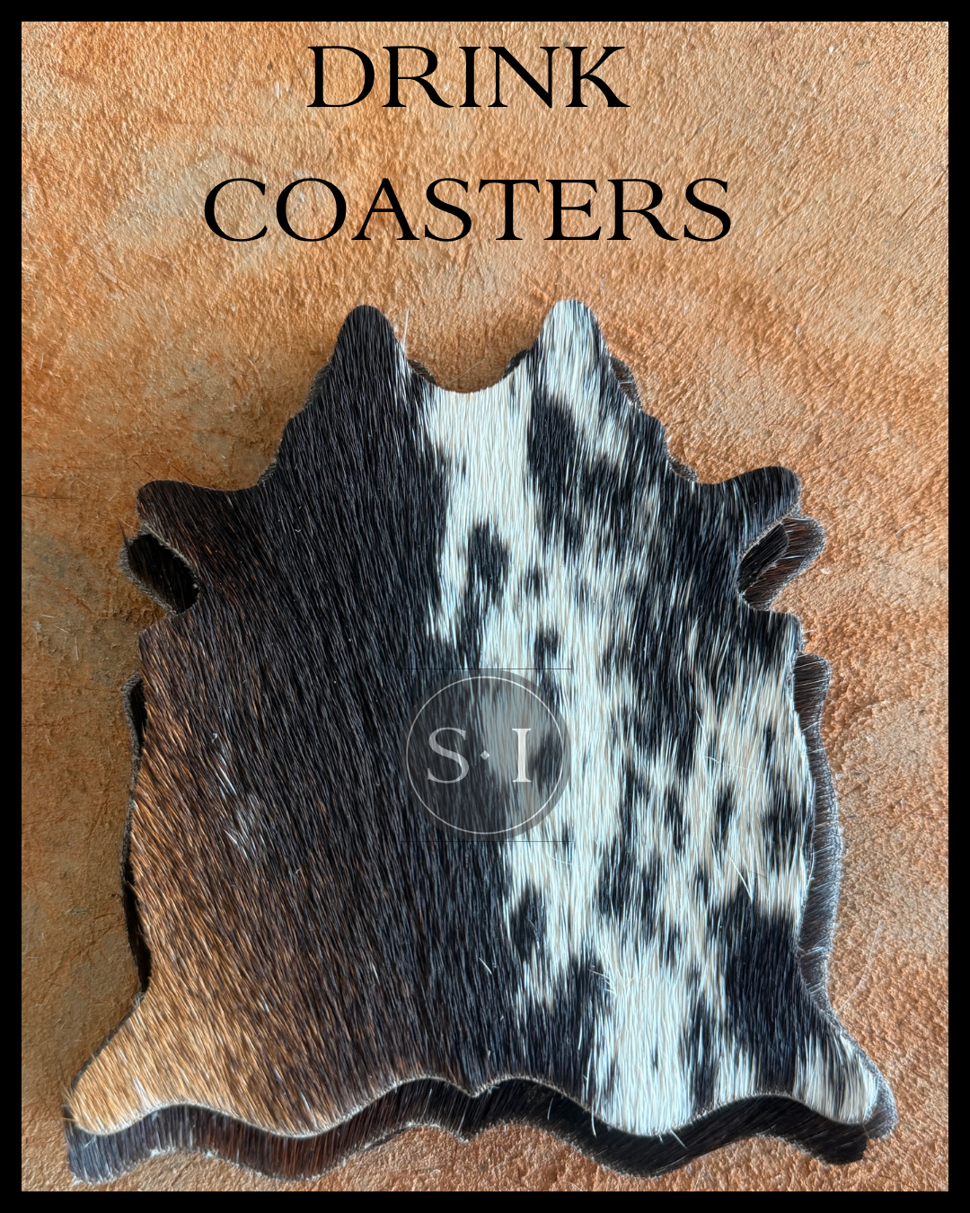 Cowhide Coasters - Pack of 6