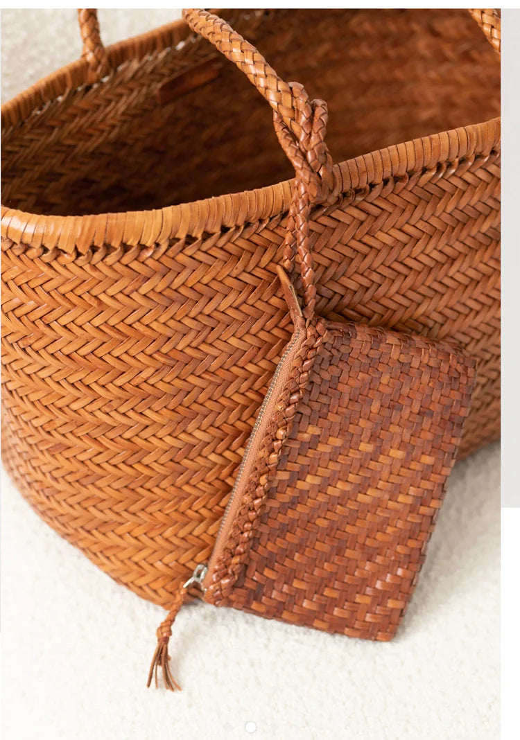 Shore Woven Pouch / Amber