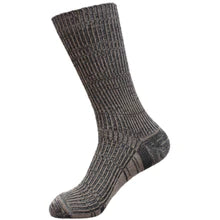 Lindner / Narrawa Ribbed Local Merino Sock / Black + Brown / Unisex