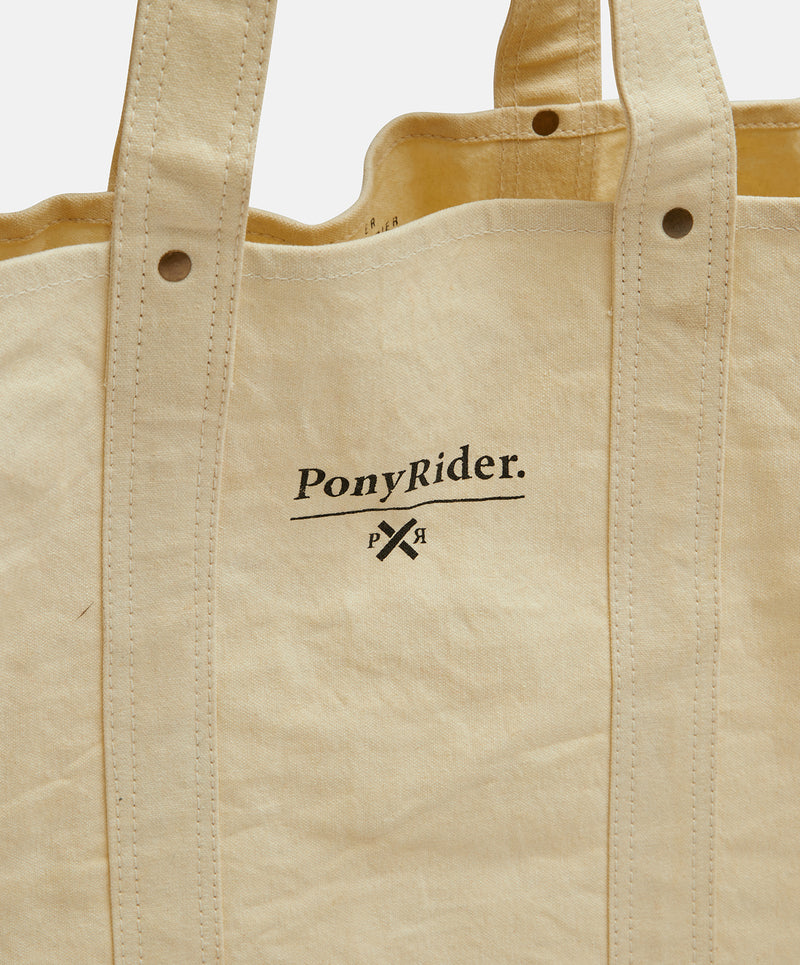 Market Carry All Canvas Tote Bag / Angora / Pony Rider