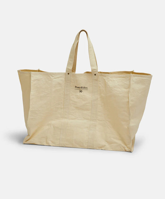 Market Carry All Canvas Tote Bag / Angora / Pony Rider