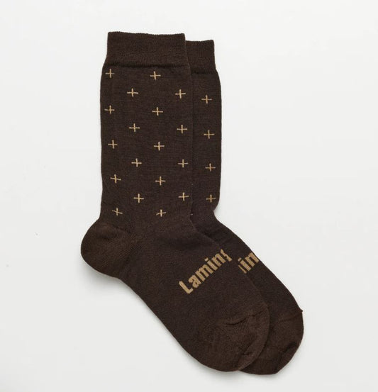 Lamington Crew Socks / Mocha / Unisex