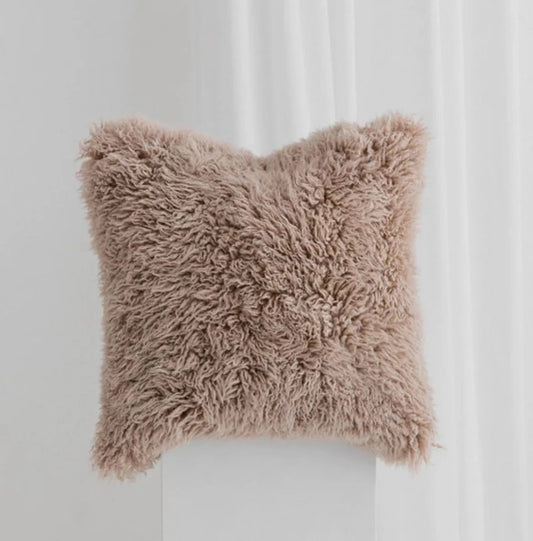 Curly Long Wool Cushion / Nappa