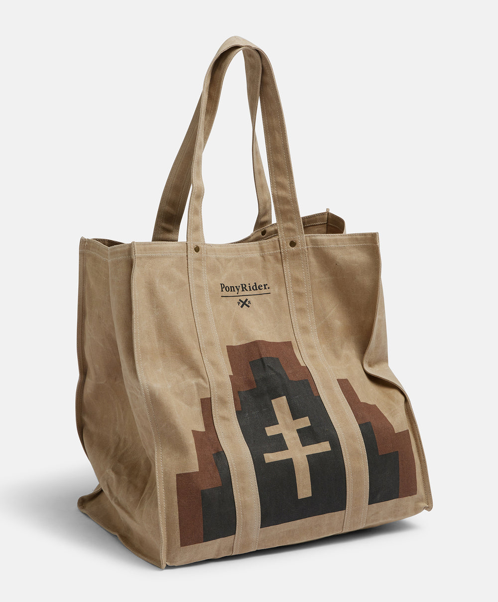 Market Canvas Tote Bag / Mountain / Pony Rider