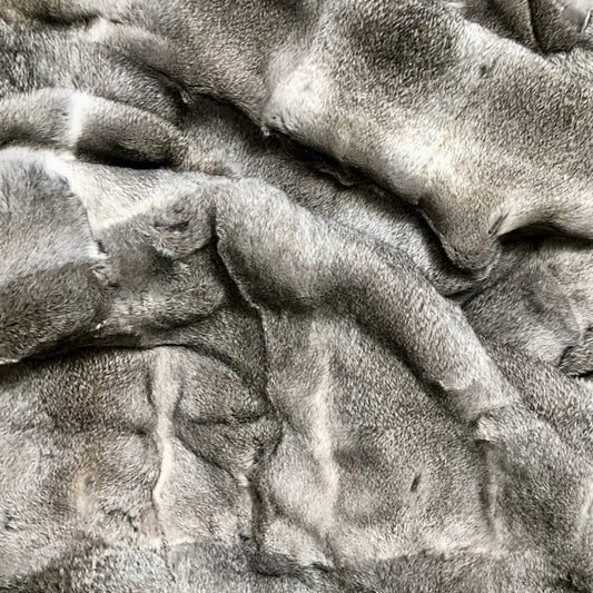 Rabbit Fur Throw / Grey