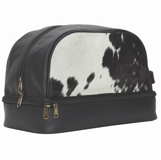 Derby Cowhide Toiletry Bag / Black