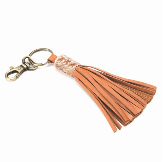 Tassel Cowhide Key Ring