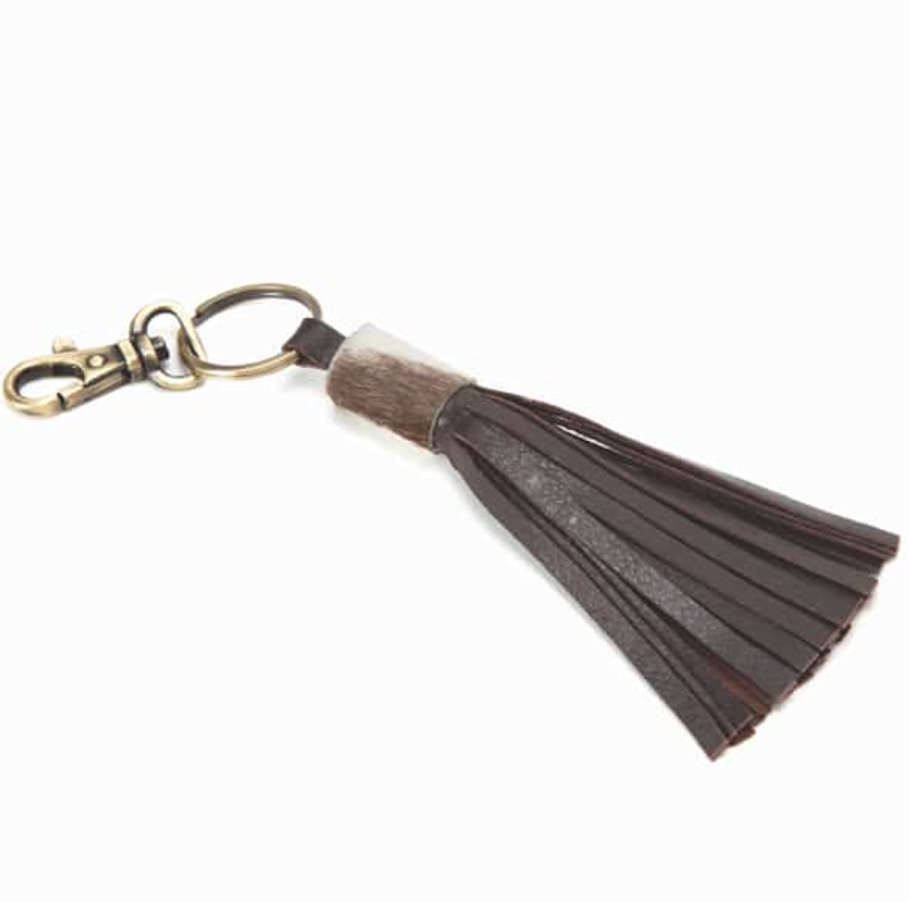 Tassel Cowhide Key Ring