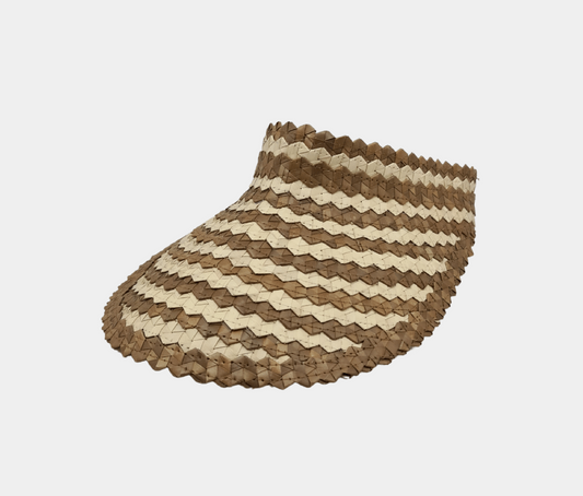 Raffia Visor / Beige + Cream