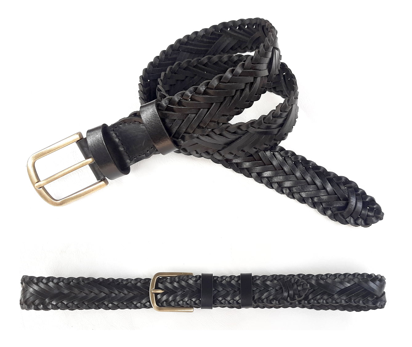 Wide Woven Belt / Black